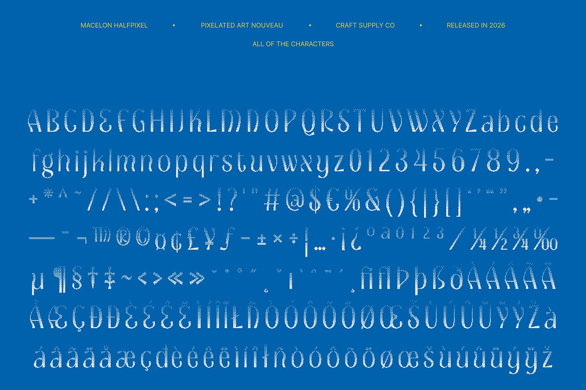 Macelon Halfpixel, a Sans Serif Font by Craft Supply Co. (Photo 8 of 8)