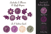 Plum Purple Dahlia Flowers, an Illustration by Amanda Ilkov (Thumbnail 3 of 4)