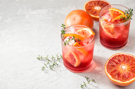 Red cocktail with Campari or bitter