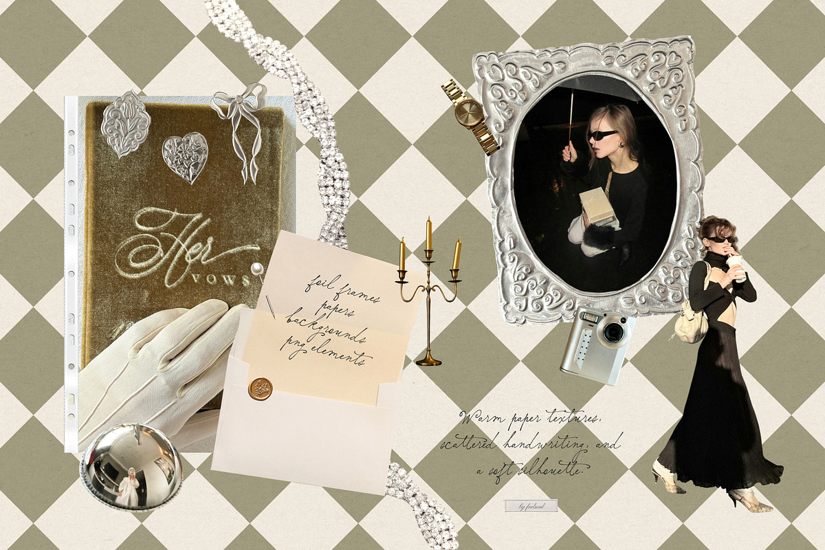 250+ Romantic Chic Collage Pack, an Object Graphic by Feelsoul (Photo 2 of 11)