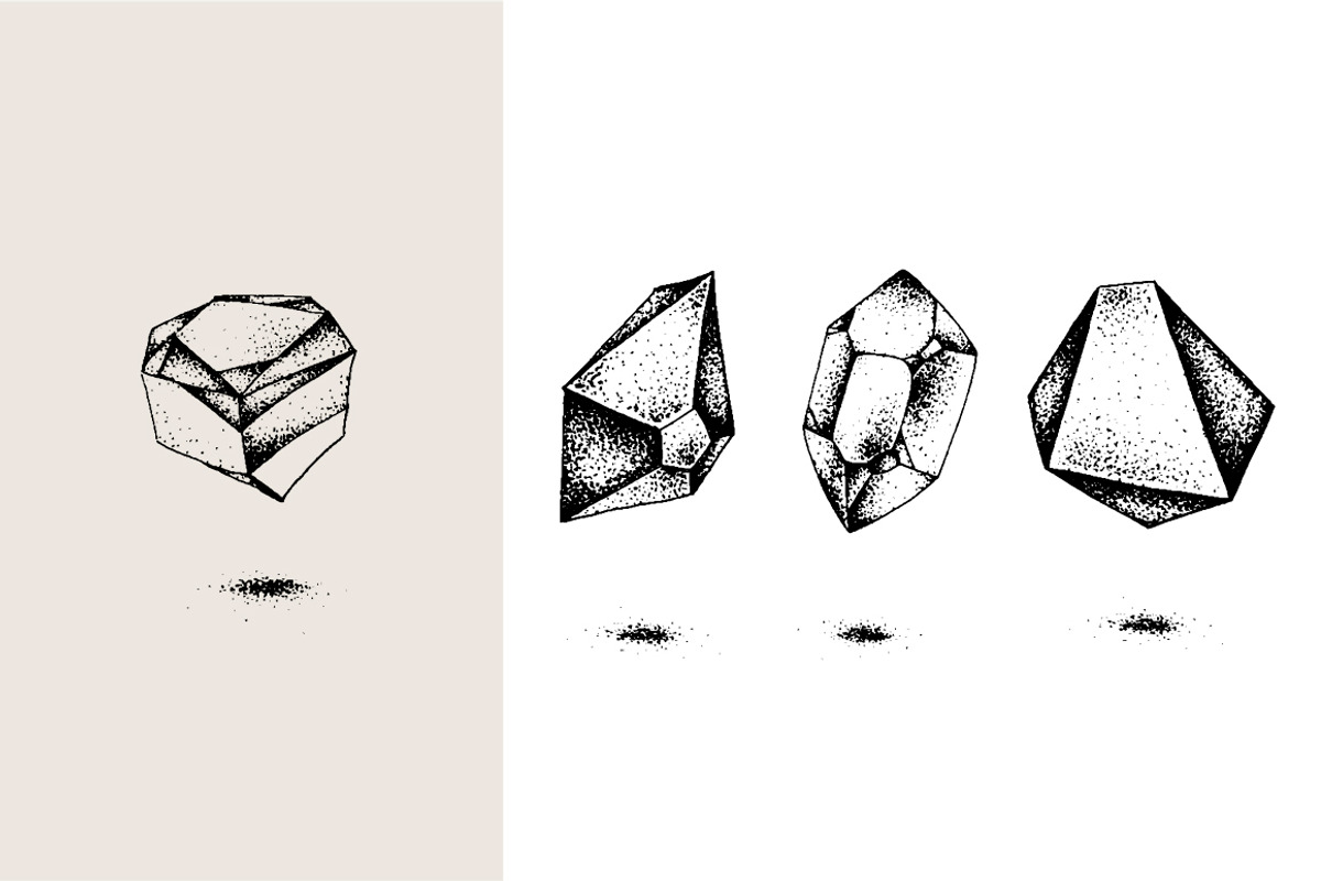 Vector Crystal Icon Set, a Texture Illustration by Schreibikus (Photo 2 of 3)