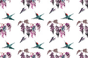 Hummingbird Gardens - Watercolor Set, an Illustration by amyxbao (Thumbnail 4 of 8)