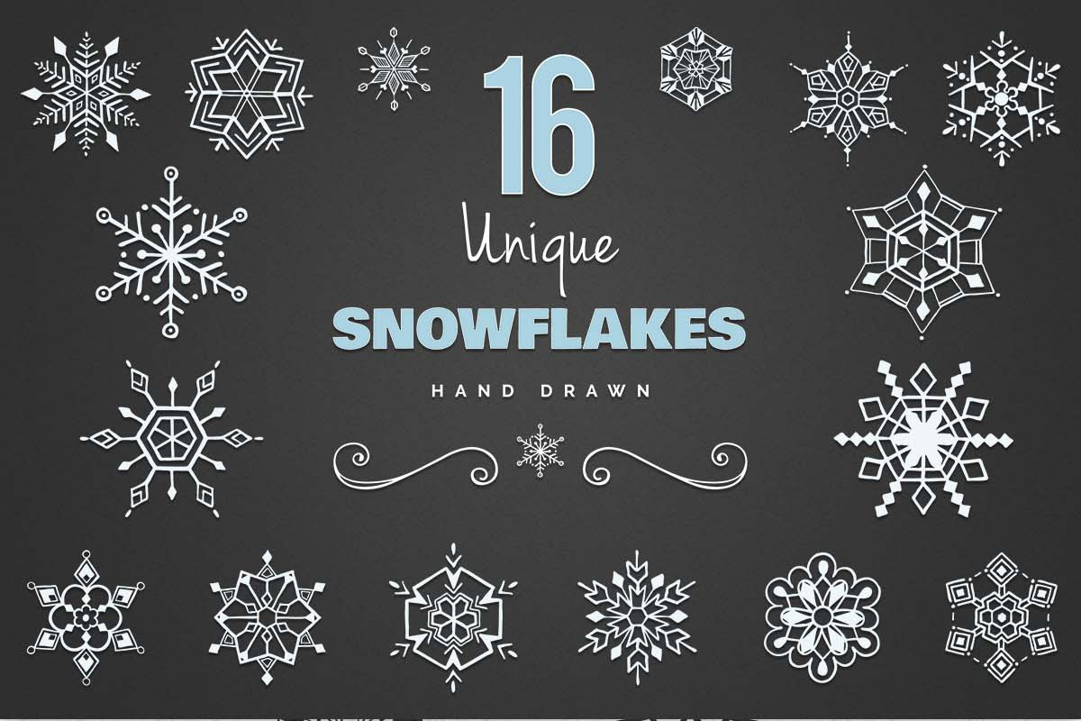 Snowflakes Set II, a Decorative Illustration by Solana (Photo 1 of 3)