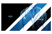 Closeup doctor on blue background, an Education Illustration by ANTON KHRUPIN ART (Thumbnail 2 of 2)