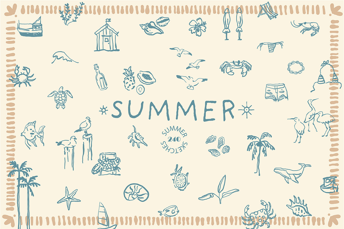 Coastal Summer Bundle, an Outline Icon by Anastasiya Klempach (Photo 3 of 6)