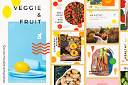 Veggie and fruit social media, a Social Media Template by Chanut is industries (Thumbnail 1 of 11)