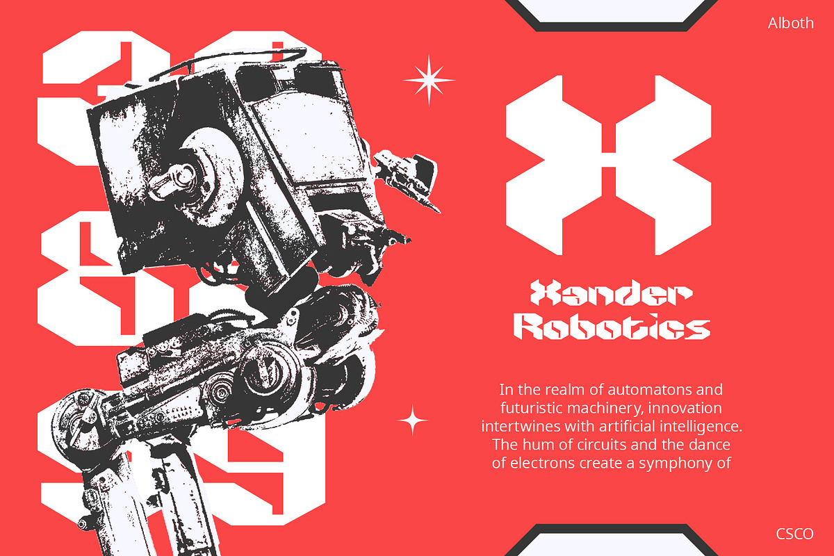 Alboth – Futuristic Typeface, a Sans Serif Font by Craft Supply Co. (Photo 6 of 8)