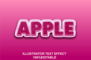 Apple Awesome Text Effect Editable