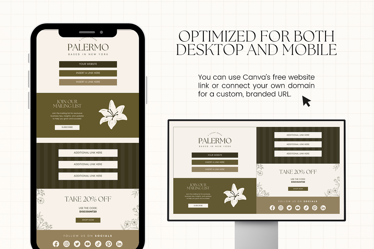 Canva Link in Bio Template, a Landing Page Template by Branding Babe Co. (Photo 3 of 5)