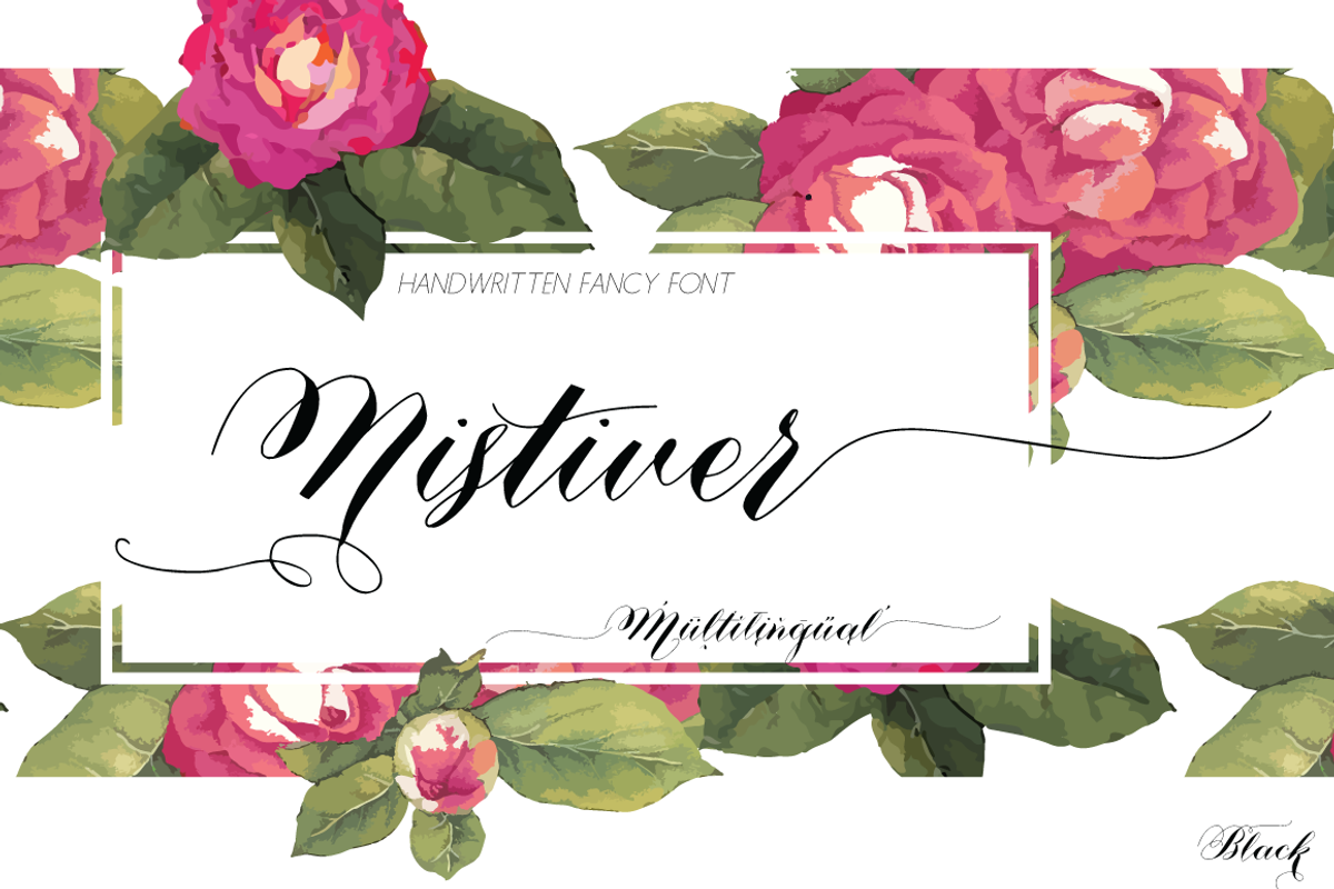 Script Font - Nistiver Black otf preview 5