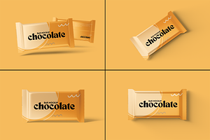 Chocolate Bar Packaging Mockups