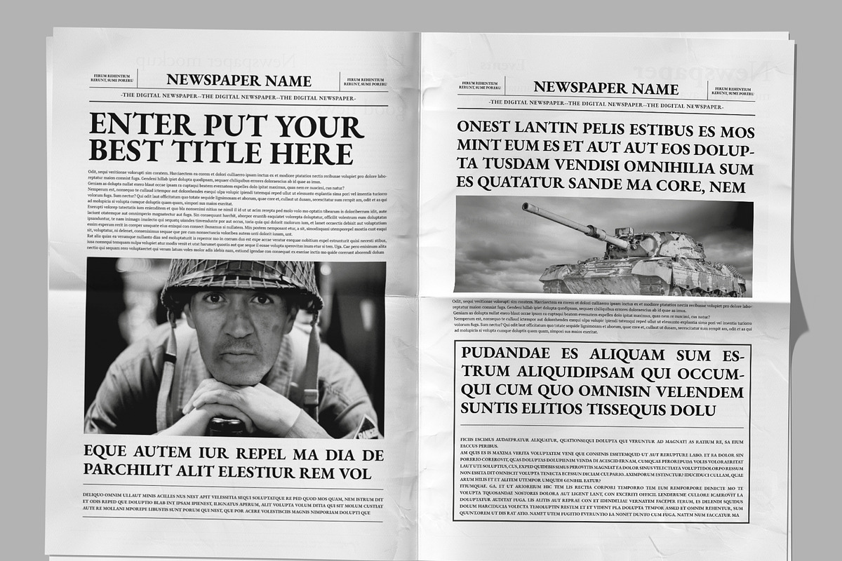 Newspaper Template, a Magazine Template by ContestDesign (Photo 2 of 3)
