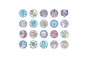 disease medical health icons hand, an Object Illustration by pikepicture