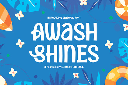 Awash Shines || Summer Display Font