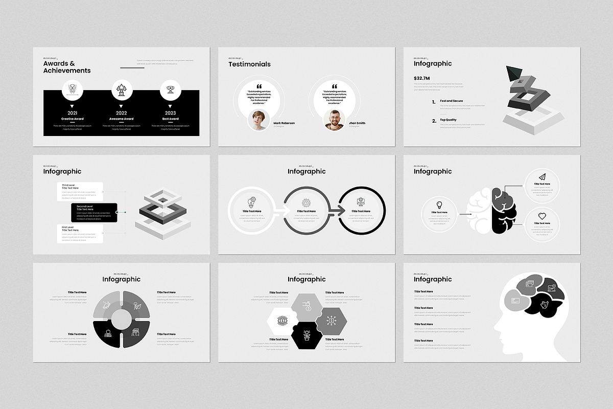 Minimal Presentation Template, a Presentation Template by GenerousArt (Photo 5 of 8)