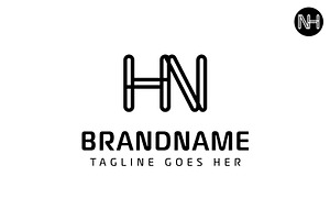 Letters HN And NH Monogram Logo