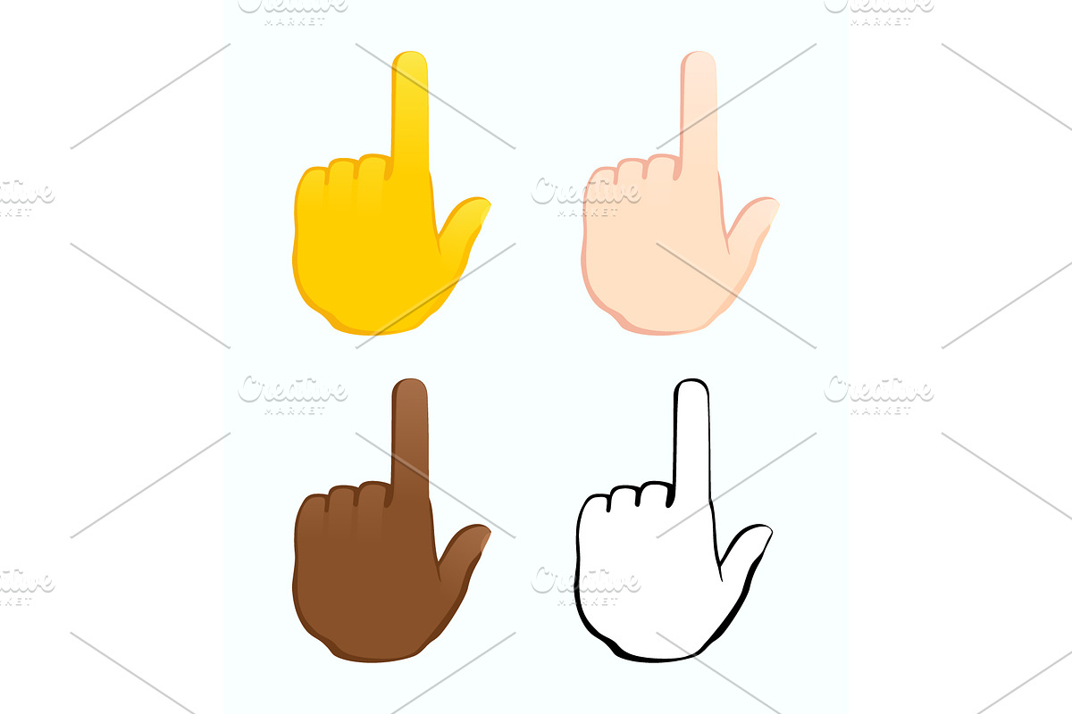 Backhand index pointing up icon, an Emoji Icon by Yayasya (Photo 1 of 3)