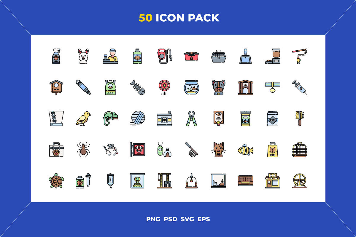 Pet shop icons, an Outline Icon by Wencory (Photo 1 of 2)