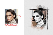Watercolor Canvas Frame Art Effect, an Action Add-On by MRI STUDIO (Thumbnail 11 of 34)
