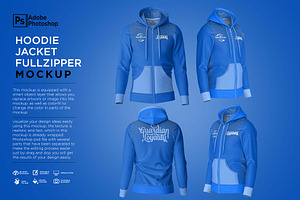 Hoodie Jacket Fullzipper Mockup