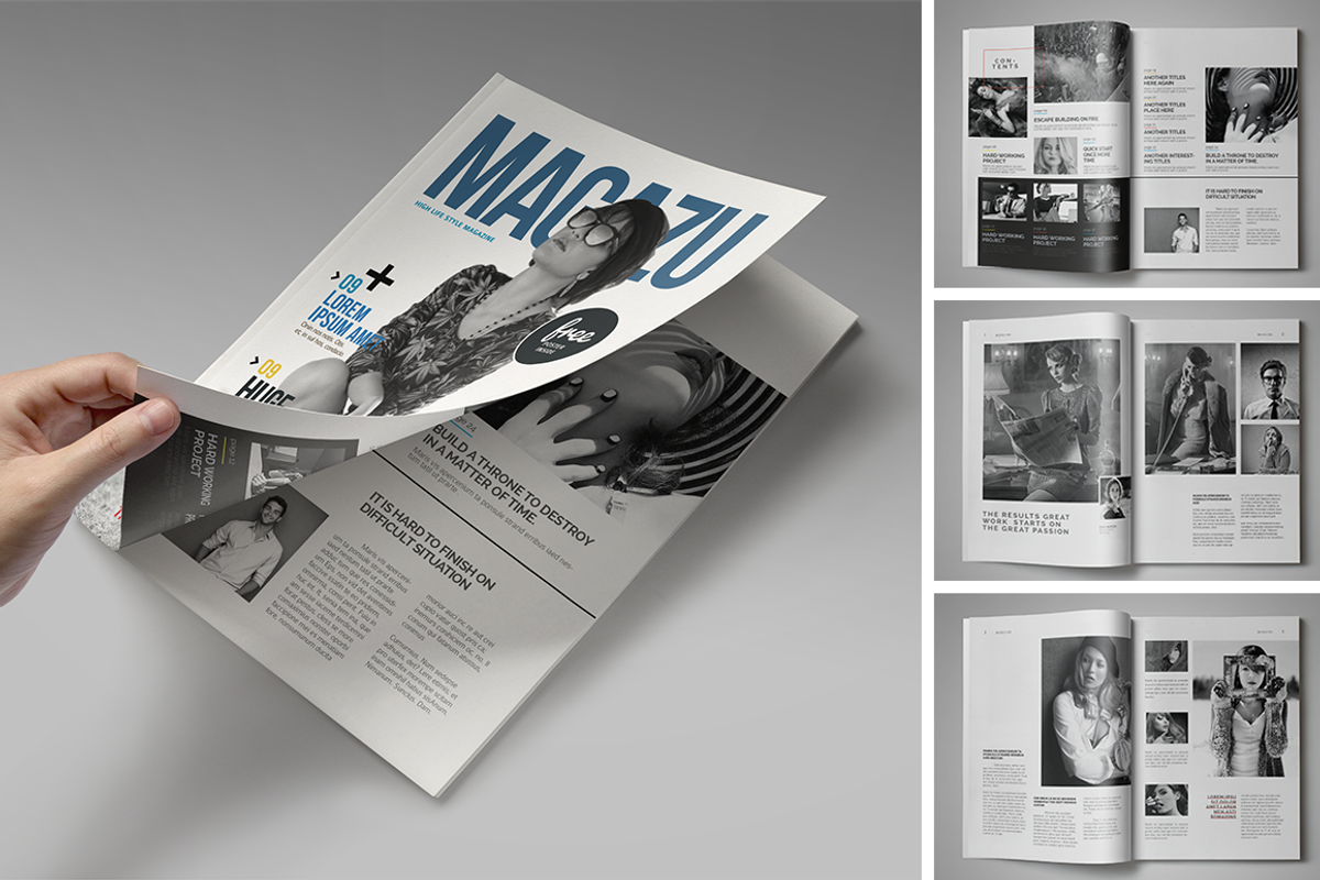 Indesign Magazine Template #3, a Magazine Template by spidergraph (Photo 3 of 5)