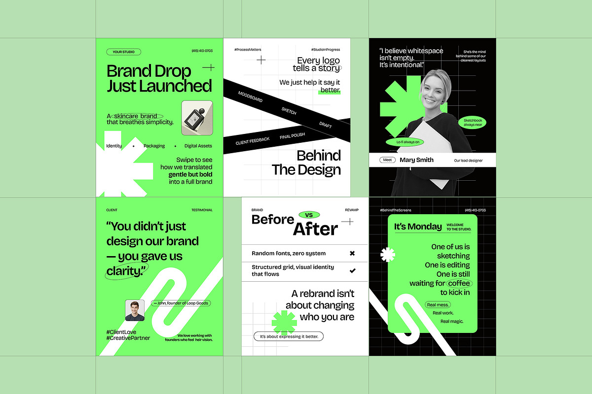 Creative Agency Instagram Pack preview 4