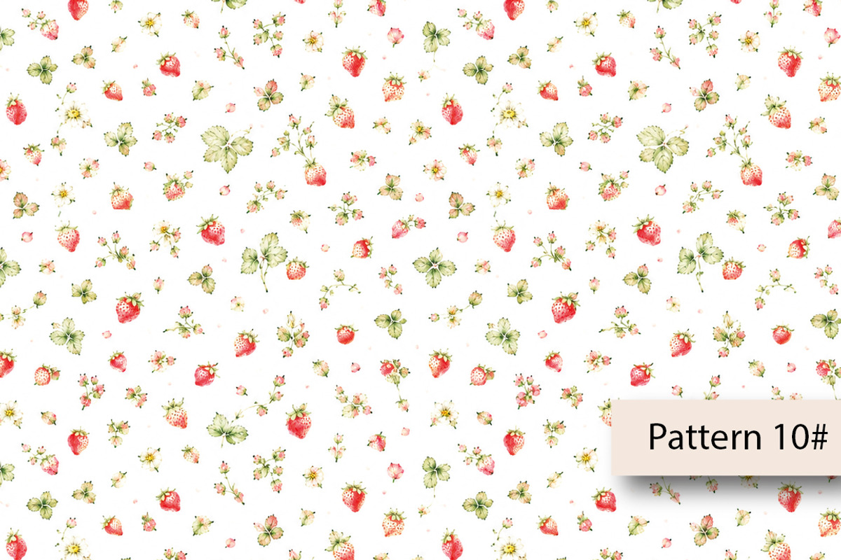 Strawberry Seamless Pattern, a Pattern Graphic by Villa 11 Estudio (Photo 11 of 13)
