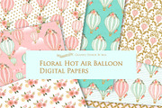 Hot Air Balloon Glitter Gold Set, a Texture Illustration by Mia's Graphic Design (Thumbnail 8 of 9)