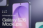 Galaxy S26 - 24 Mockups Scenes, an Android Mockup by Asylab (Thumbnail 1 of 62)