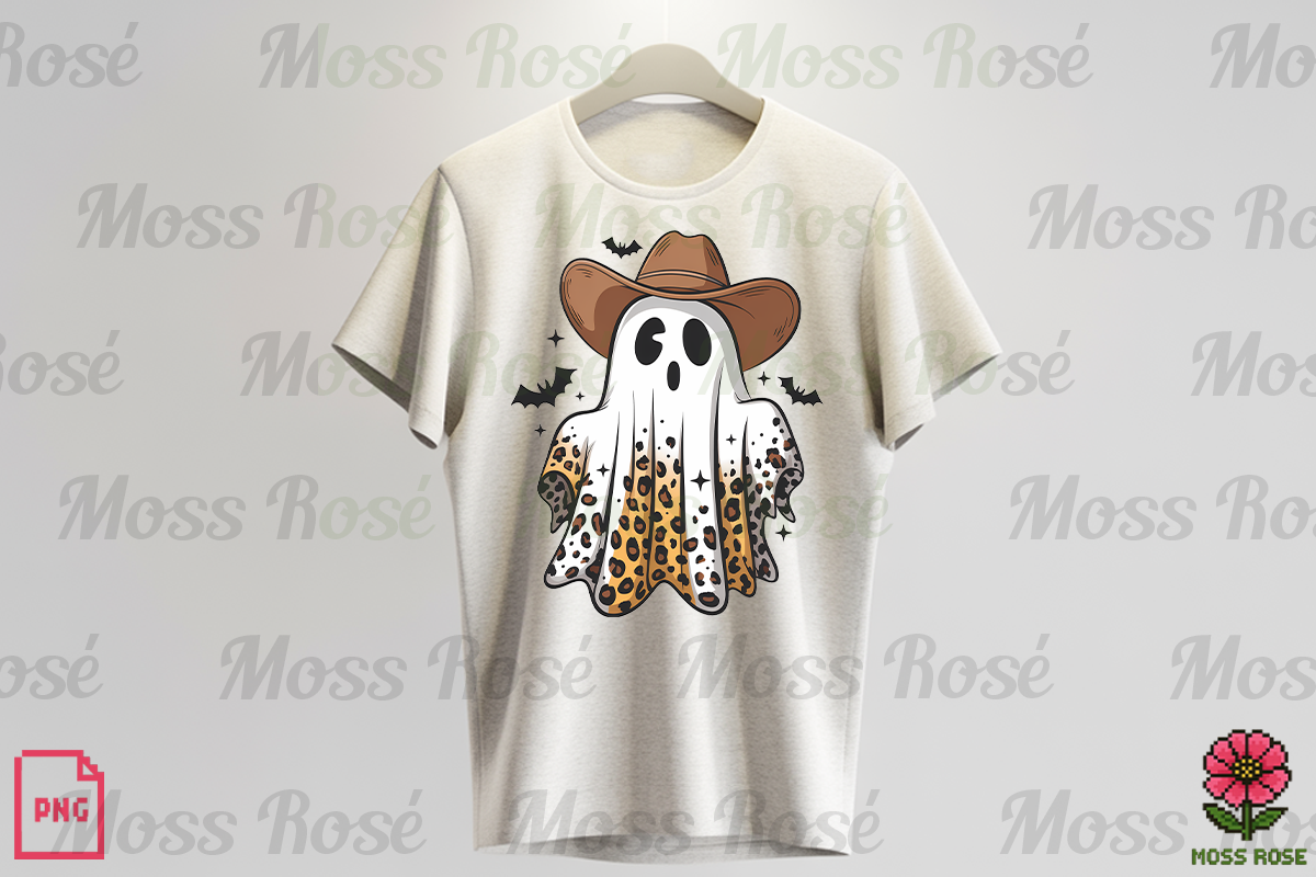 Leopard Ghost Cowboy Hat, a Graphic by Moss Rose (Photo 3 of 3)
