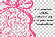 Made to Worship PNG, an Object Graphic by Clipart Bloom (Thumbnail 2 of 3)