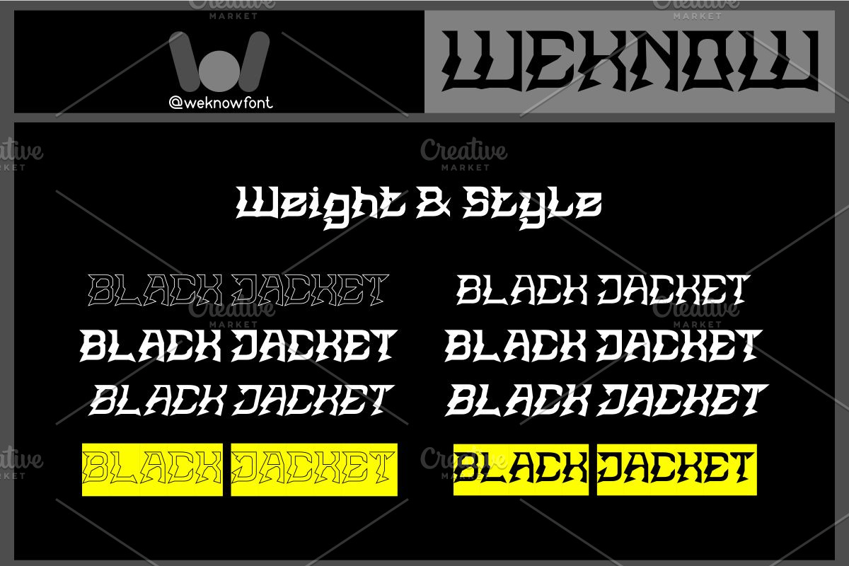Black Jacket font, a Font by weknow (Photo 7 of 8)