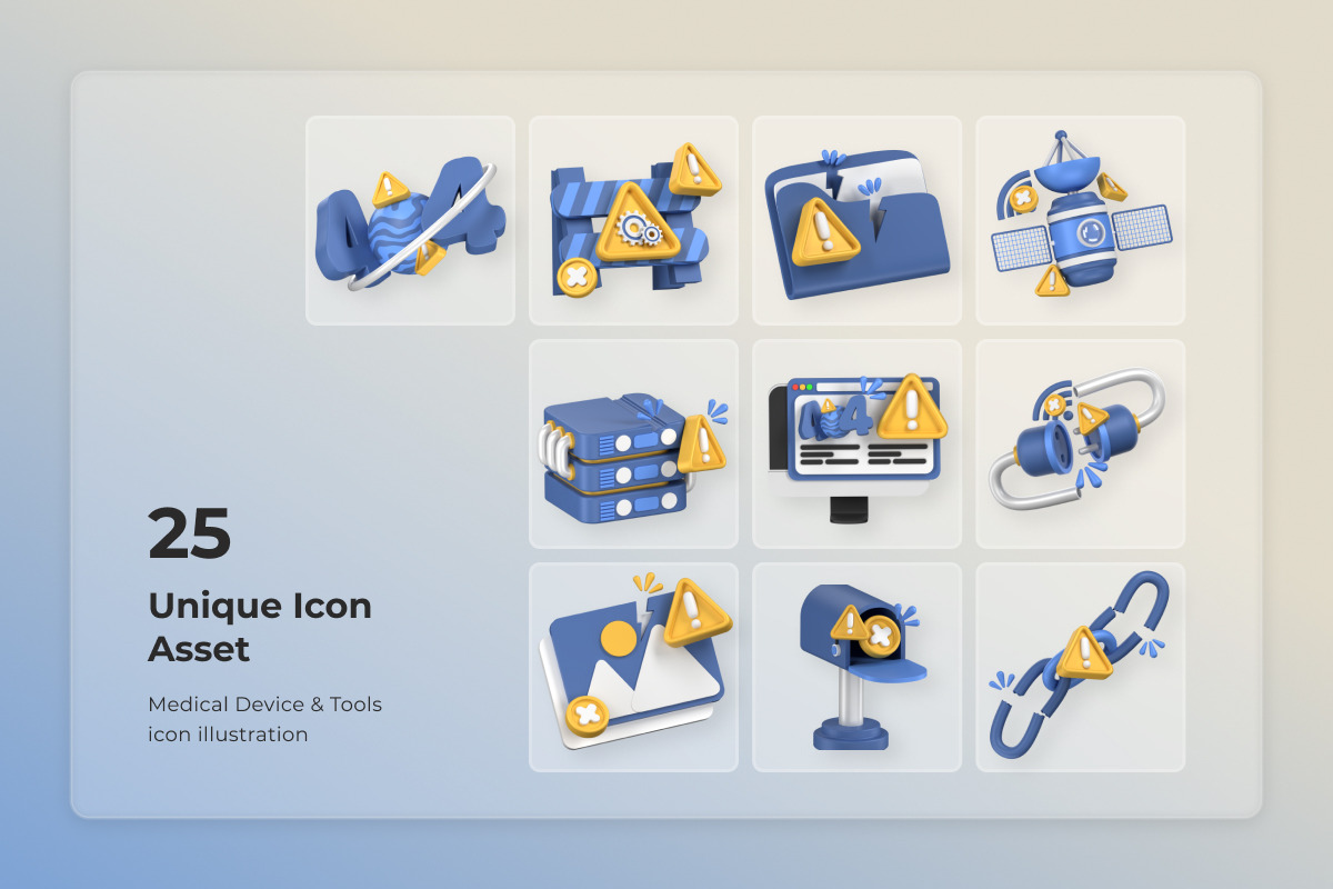 Empty State 3D Icon Pack, a Work Illustration by twinstd (Photo 6 of 7)