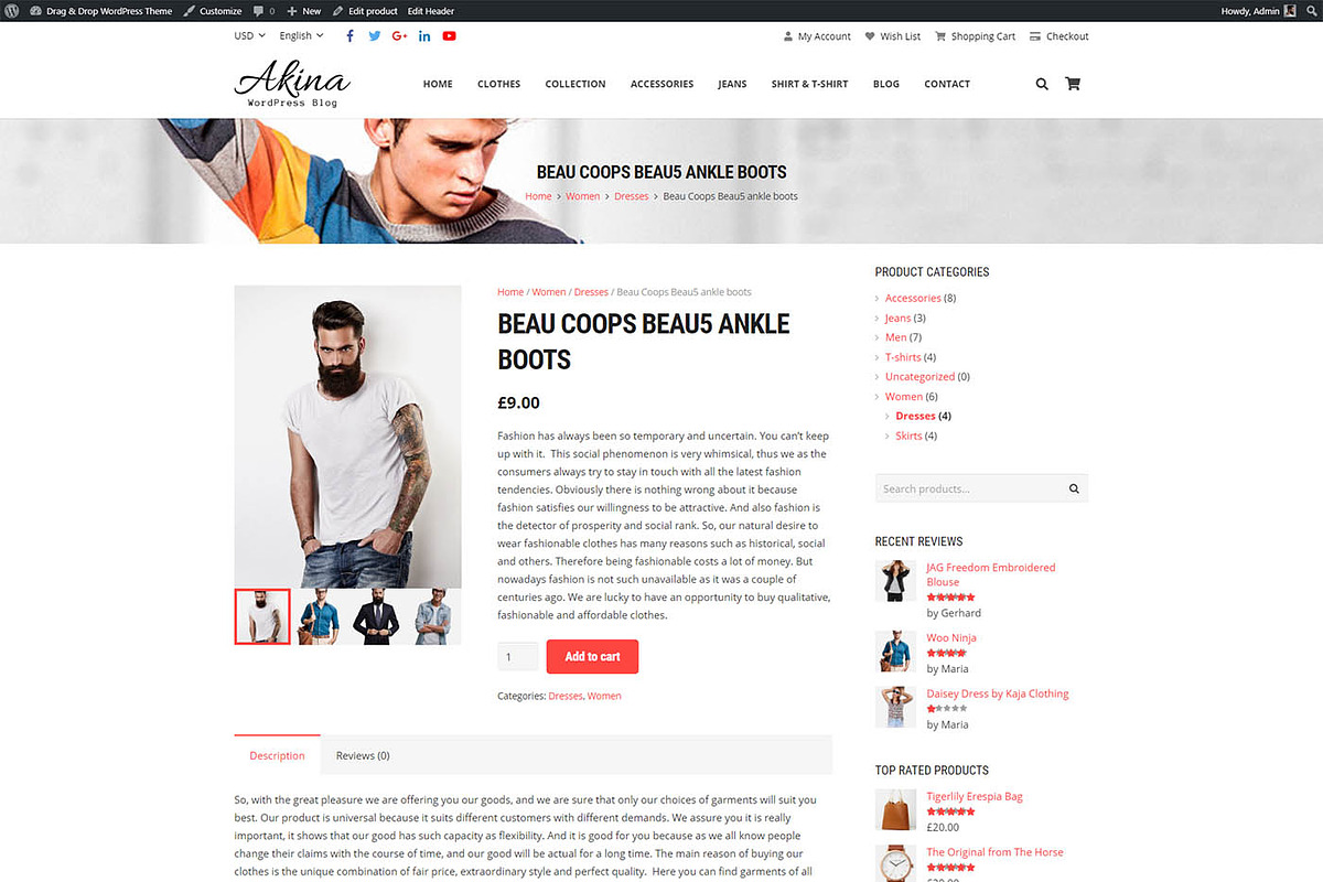 Akina – Blog, Business & Shop Themes, a WordPress Template by Cherry Wordpress Theme (Photo 9 of 9)