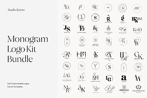 Monogram Logo Kit Bundle, a Branding & Logo Template by Studio Kumo