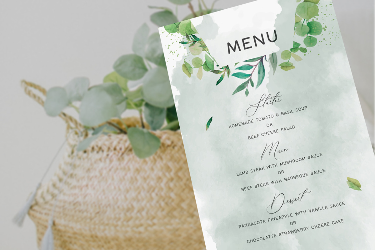 Eucalyptus Wedding Invitation Set, an Invitation Template by Aarley Kaiven (Photo 4 of 5)
