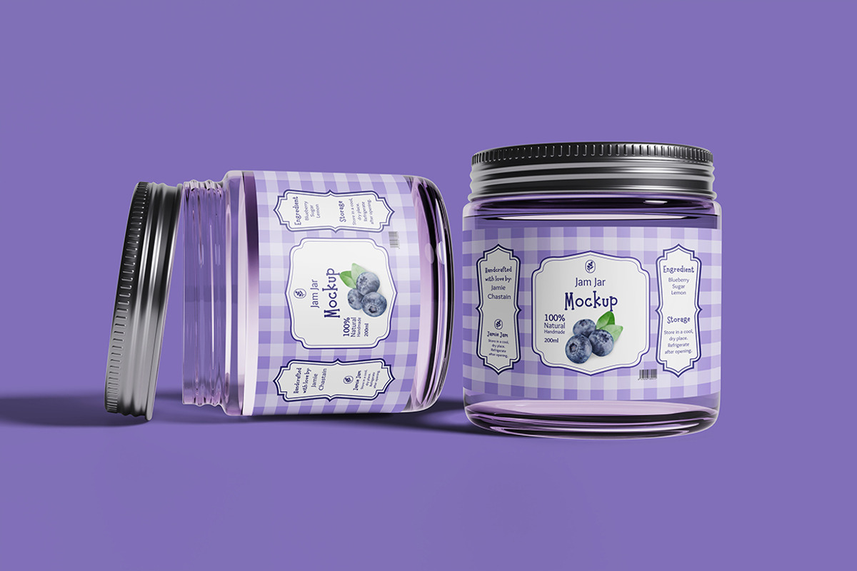 Jam Jar Mockup, a Cups & Container Mockup by seulangagraphic (Photo 4 of 5)