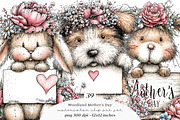 Whimsical woodland mothers day PNG, an Illustration by SinaCreation (Thumbnail 1 of 11)