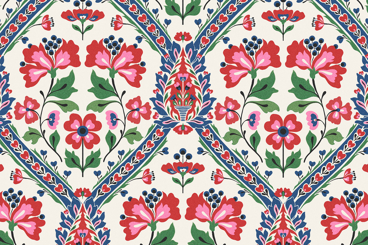 Bazaar Floral Damask Elegant Pattern, a Pattern Graphic by likorbut (Photo 11 of 12)