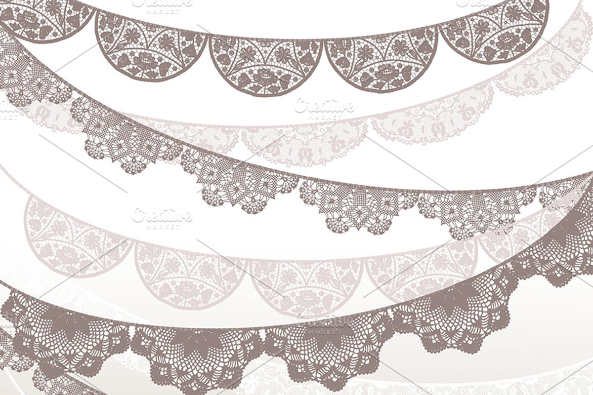 Lace banner, an Illustration by burlapandlace
