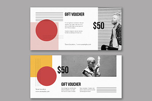 Minimal Gift Voucher With Shapes