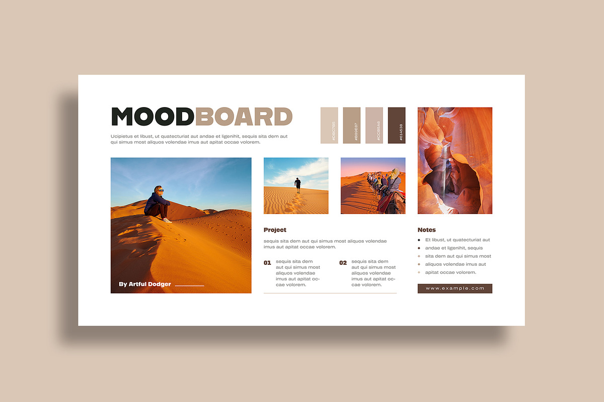 Minimal Moodboard Design, an UI Kit Template by MightyDesign (Photo 2 of 10)