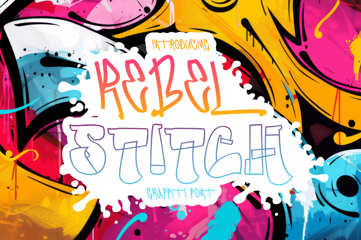 Rebel Stitch - Graffiti Font, a Font by PutraCetol Studio (Photo 1 of 11)