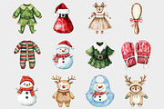 Cute Christmas Baby Clipart, a Seasonal Illustration by Design Market (Thumbnail 2 of 5)