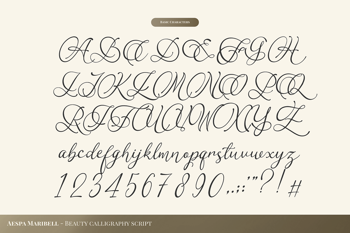 Aespa Maribell | Beauty Calligraphy, a Script Font by Denustudios (Photo 13 of 15)
