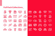 200 Valentine Icons Set, an Emoji Icon by Creative Perspective (Thumbnail 4 of 6)