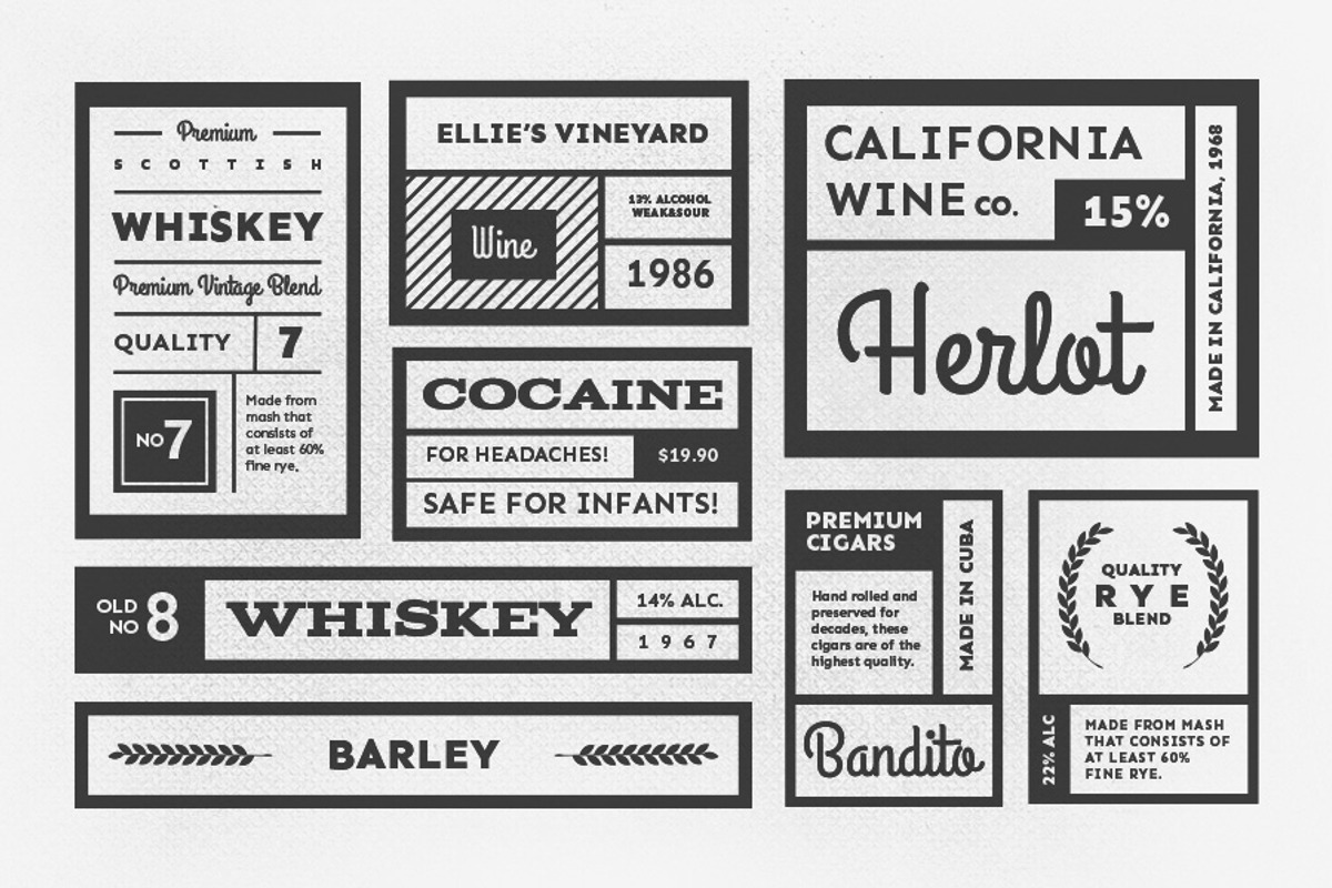 34 Vintage Labels preview 2