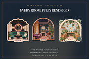 Astro Abode Zodiac Room Clipart, an Object Graphic by Jakayla Digital Co (Thumbnail 2 of 30)