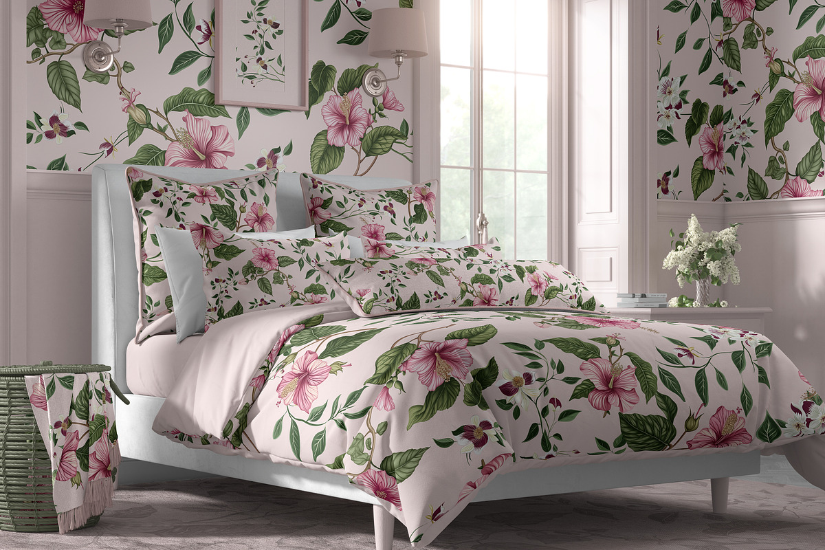 Pink Paradise Seamless Pattern Flora, a Pattern Graphic by Fabrivo (Photo 2 of 10)