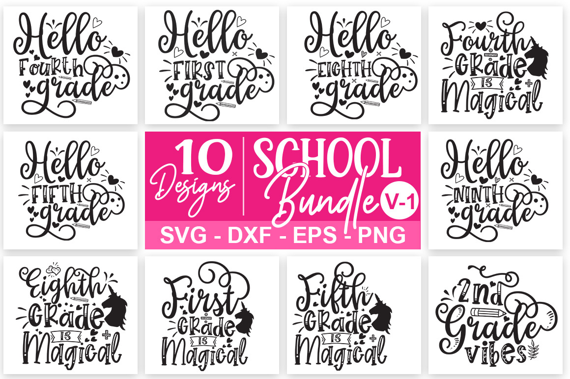 School SVG Bundle V-1, an Education Illustration by DESIGNAVO